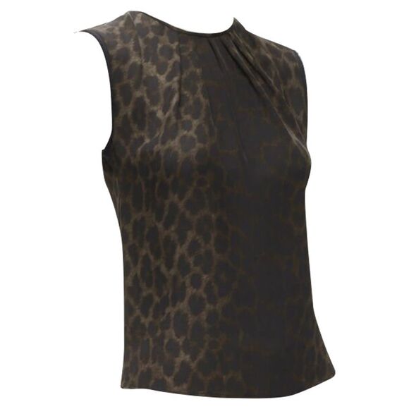 Giambattista Valli silk ombre leopard vest